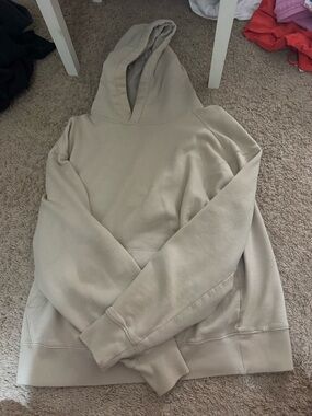 Old Navy Khaki Hooded Sweatshirt